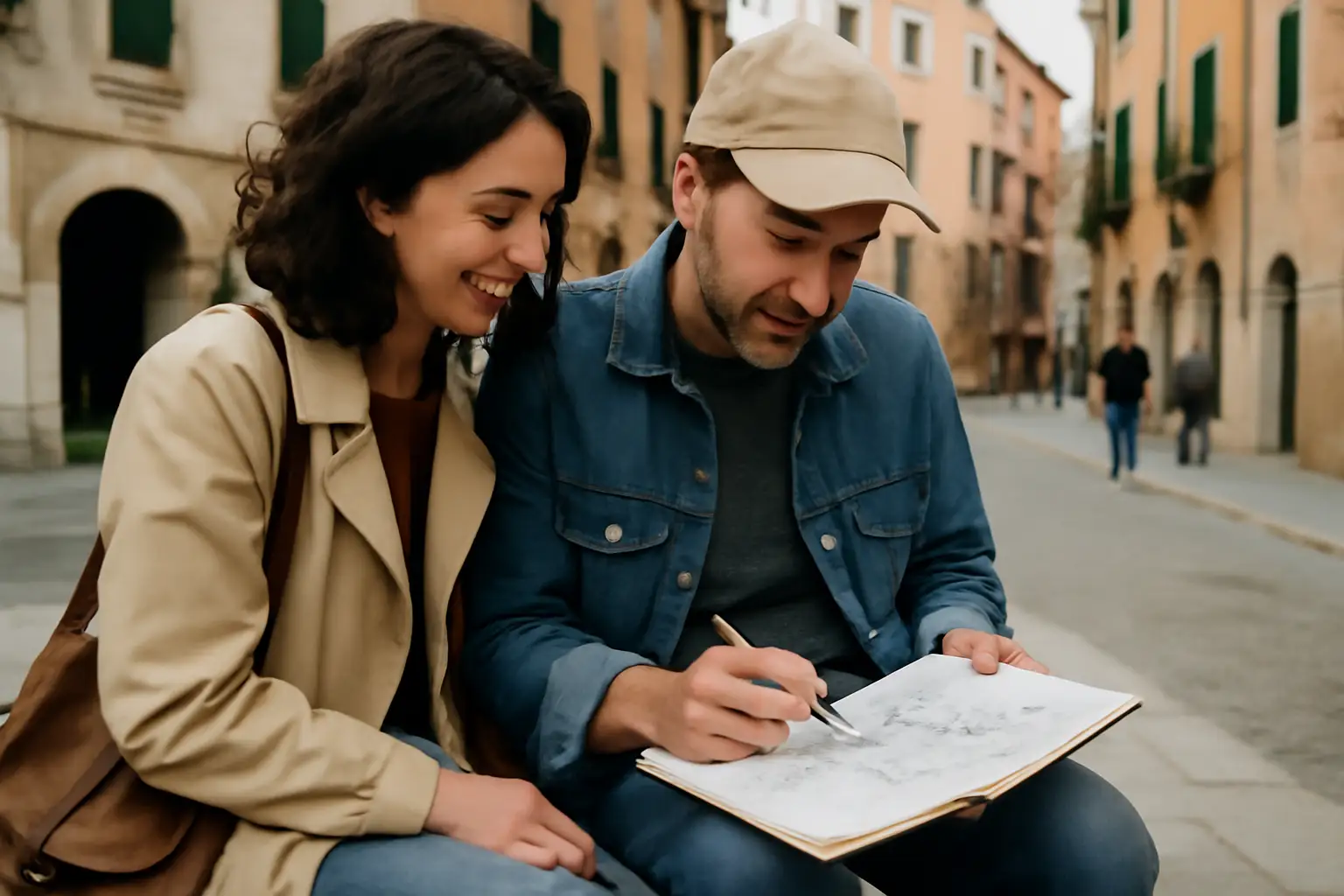 Een city sketchbook vullen tijdens reizen