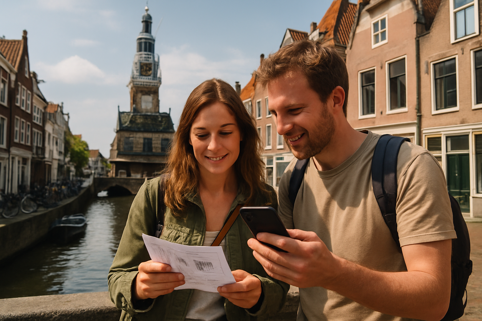 Een stadsspel spelen in Alkmaar