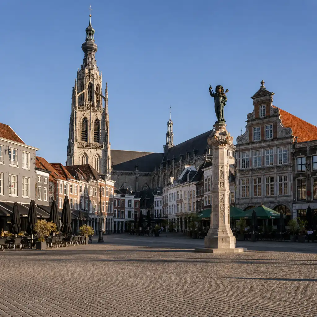 Een stadsspel spelen in Bergen op Zoom