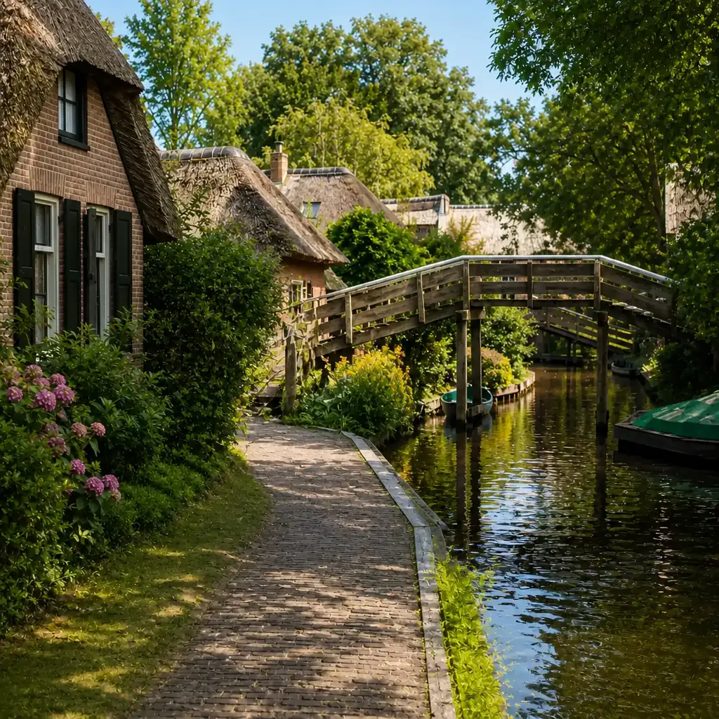 Een stadsspel spelen in Giethoorn