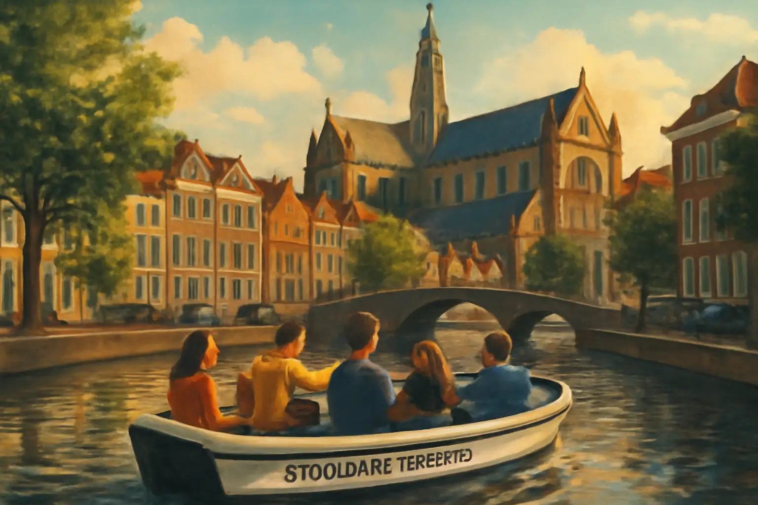 Een stadsspel spelen in Haarlem