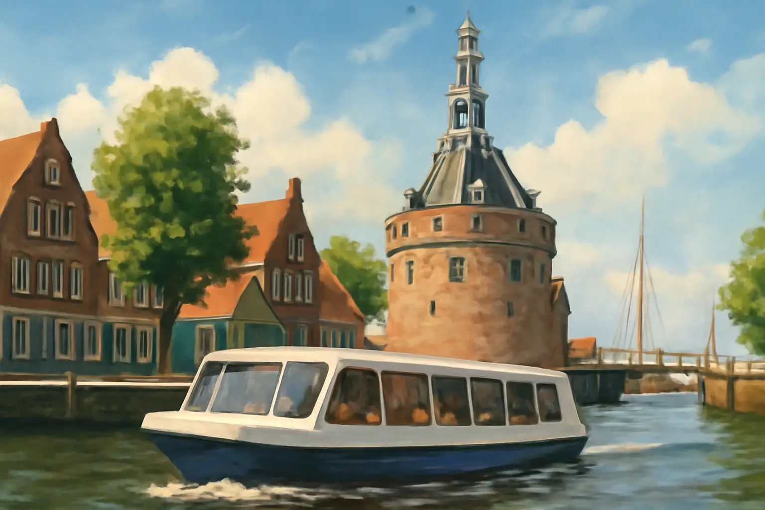 Een stadsspel spelen in Hoorn