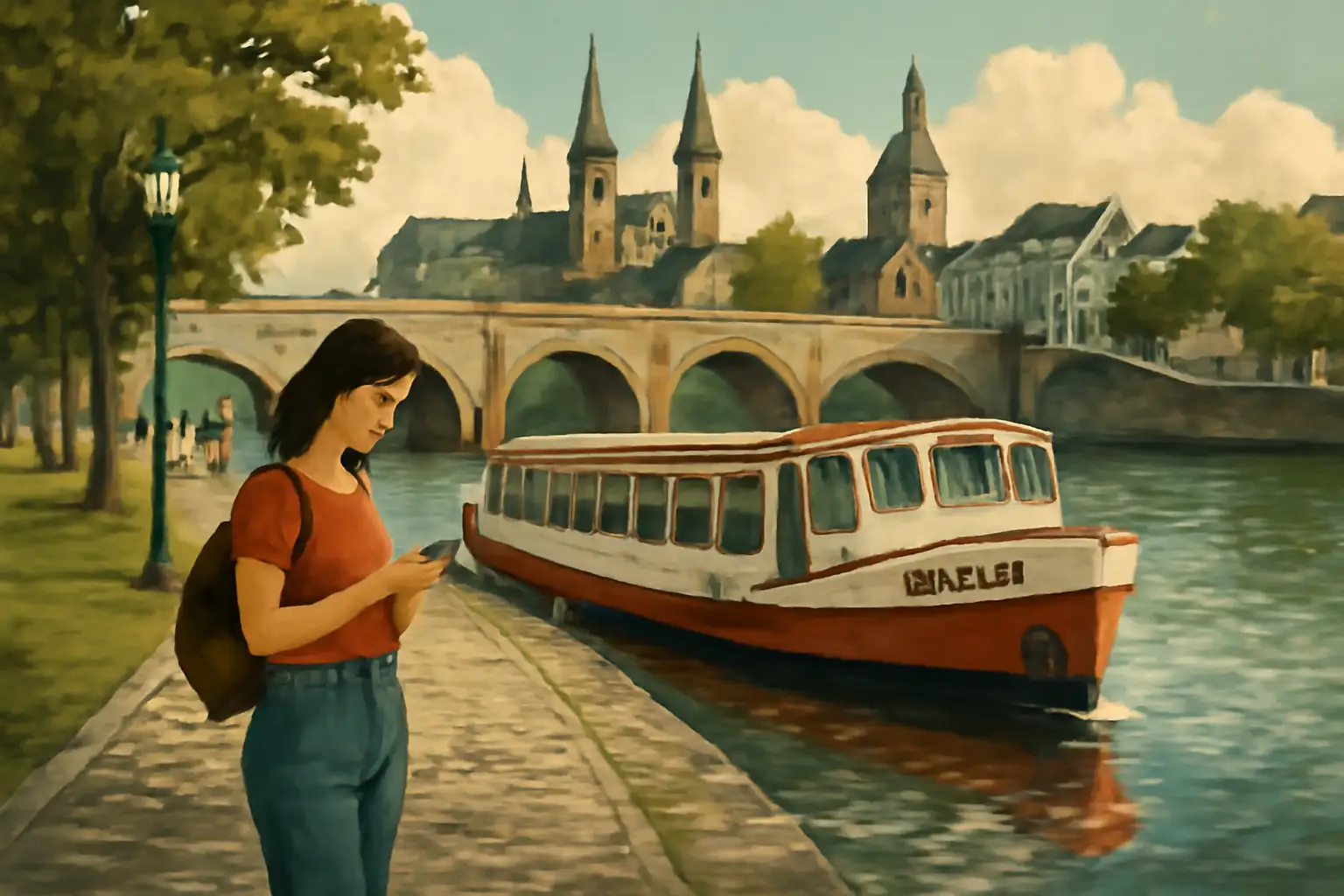 Een stadsspel spelen in Maastricht