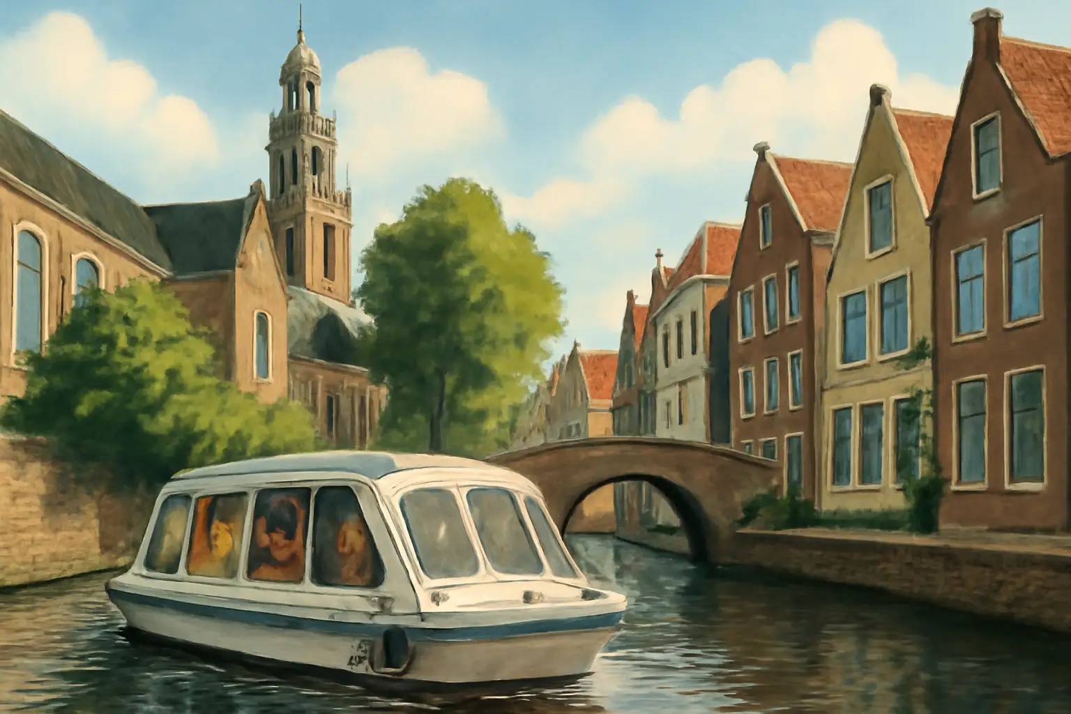 Een stadsspel spelen in Oudewater